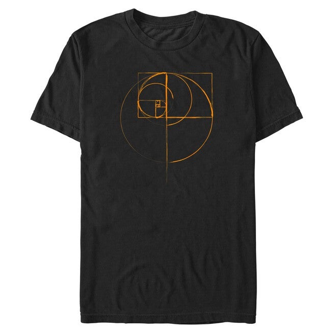 Fibonacci Golden Ratio Circle, BLACK, hi-res image number 0