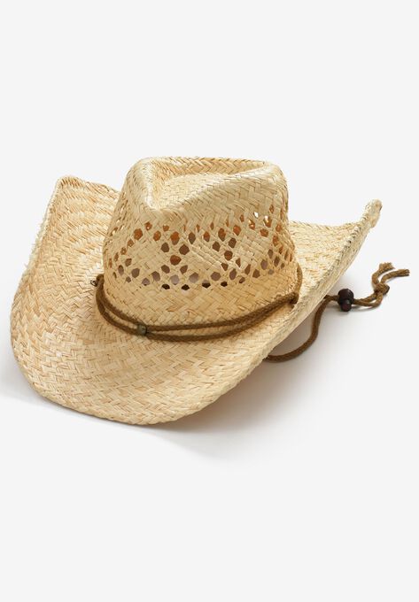 STRAW COWBOY HAT, NATURAL, hi-res image number null