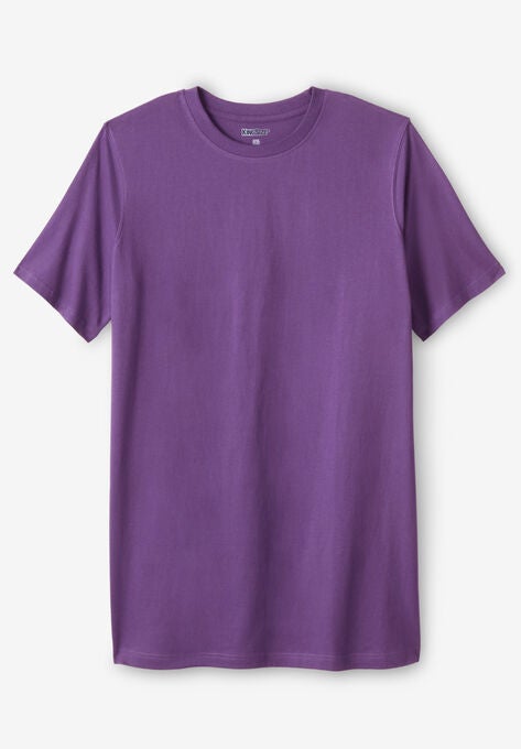 Lightweight Longer-Length Crewneck T-Shirt, VINTAGE PURPLE, hi-res image number null