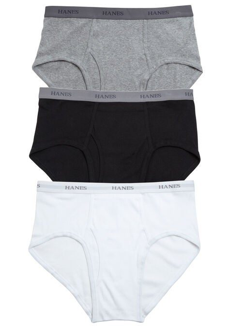 Hanes® Brief 3-Pack, BLACK WHITE GREY, hi-res image number null