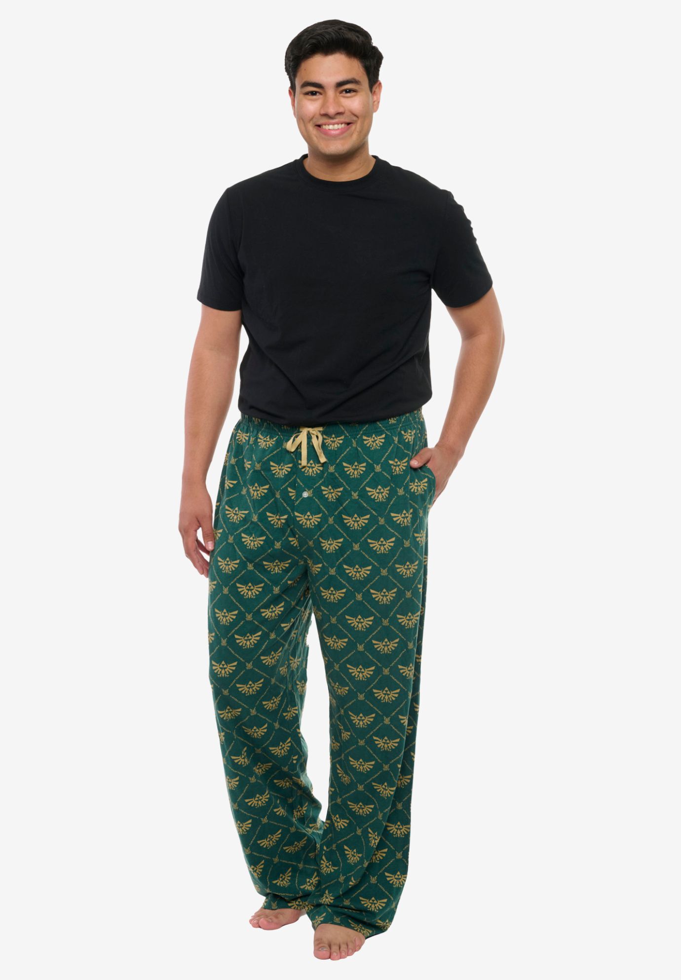 Nintendo Zelda Pajama Pants Lounge Wear Sleepwear, GREEN, alternate image number 2