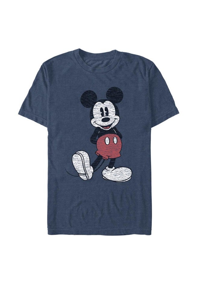 Mickey Pose Tops & Tees, NAVY HEATHER, hi-res image number 0