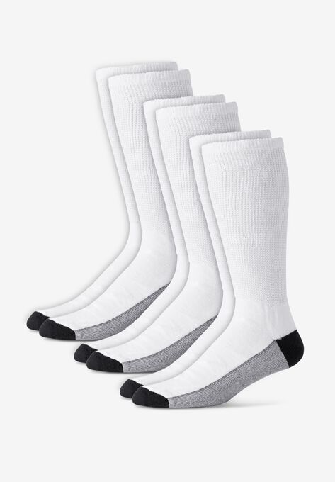 Full Length Cushioned Crew Socks 3-Pack, WHITE, hi-res image number null