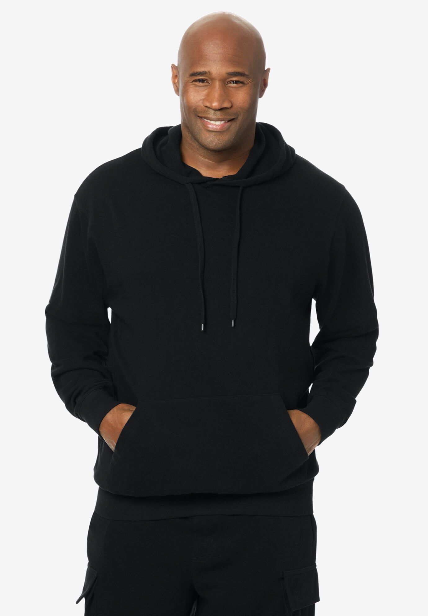 French Terry Hoodie, BLACK, hi-res image number 0
