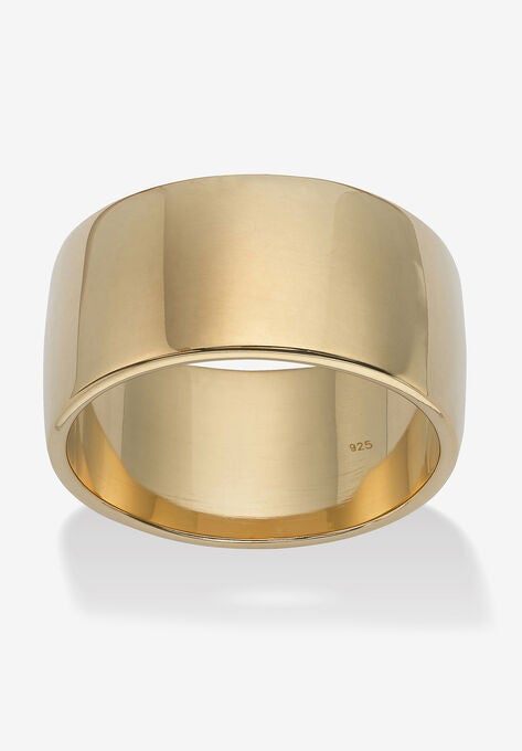 Wedding Band In 18k Gold Over .925 Sterling Silver, GOLD, hi-res image number null