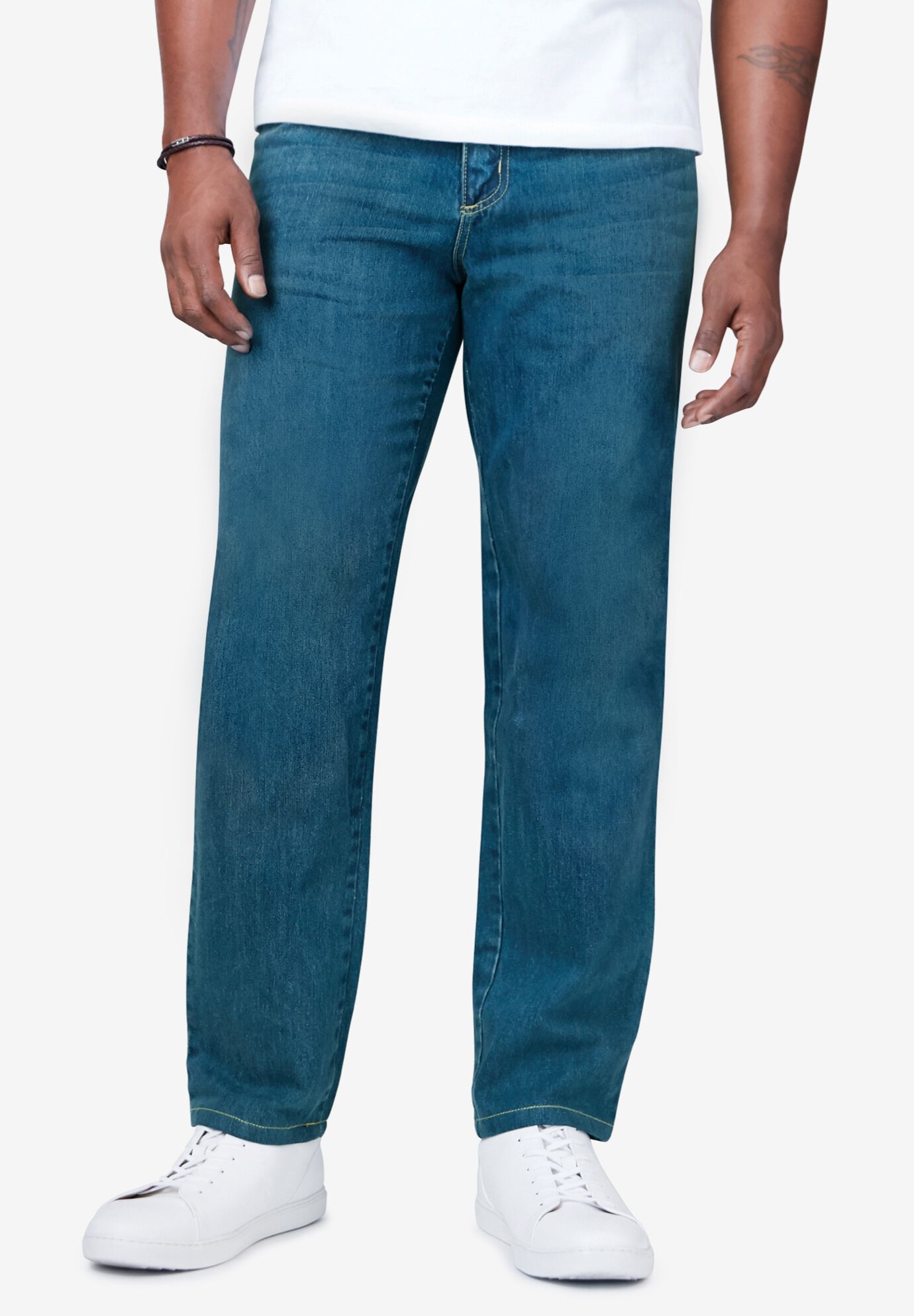 Straight-Fit Stretch 5-Pocket Jeans