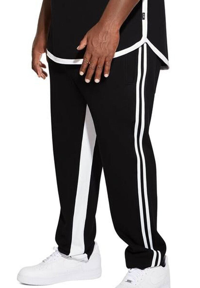 MVP Collections® French Terry Striped Track Pants, ONYX, hi-res image number null