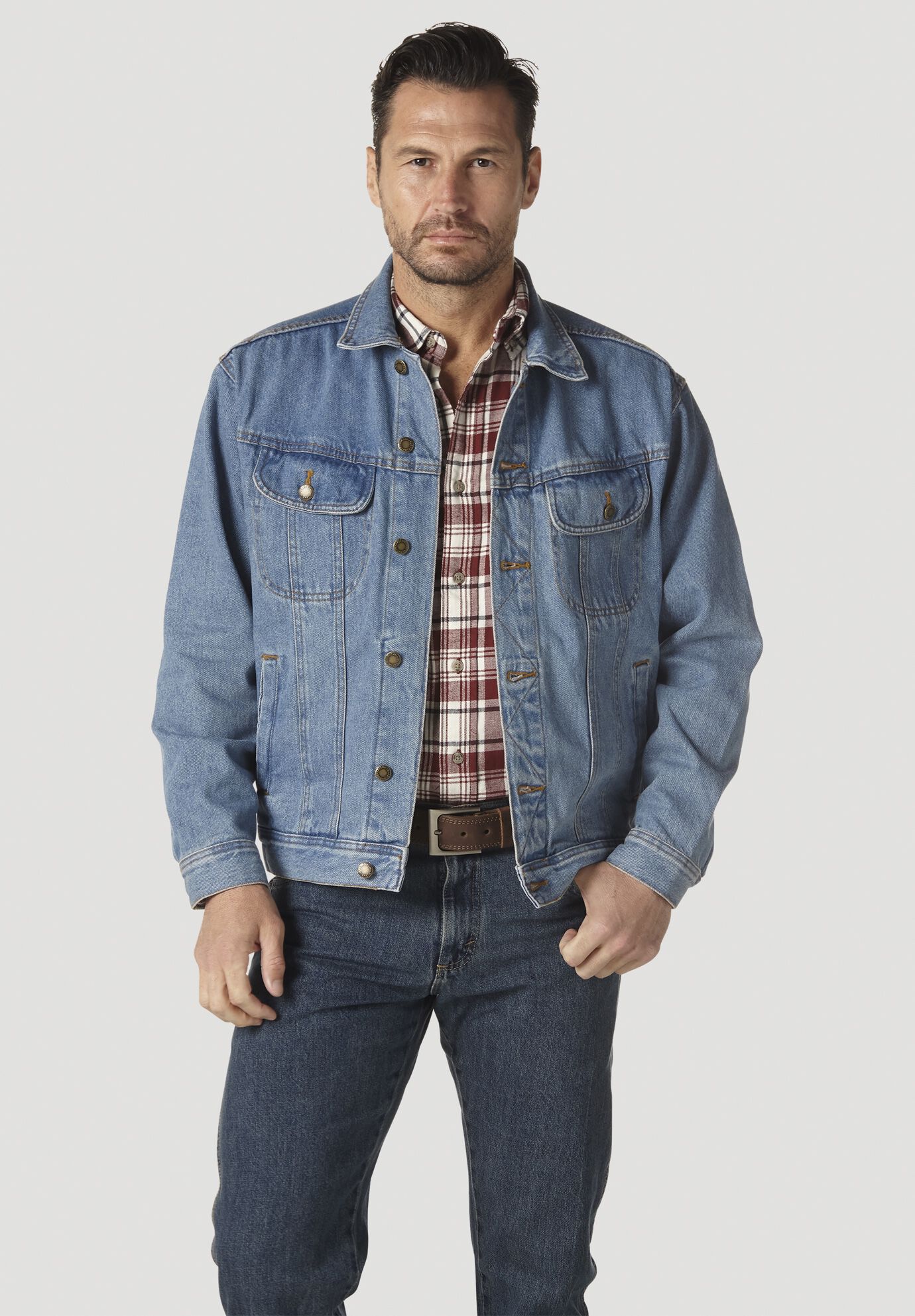Wrangler&reg; Rugged Wear&reg; Denim Jacket, VINTAGE INDIGO, hi-res image number 0
