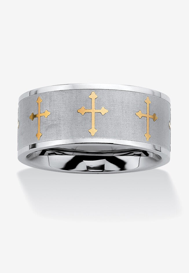 Cross Eternity Band, STAINLESS STEEL, hi-res image number 0