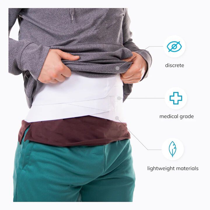 Lower Back Pain Brace, WHITE, alternate image number 4