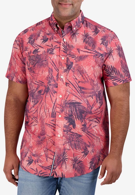 Chaps® Outdoor Short-Sleeve Performance Shirt, CARDINAL PALM, hi-res image number null