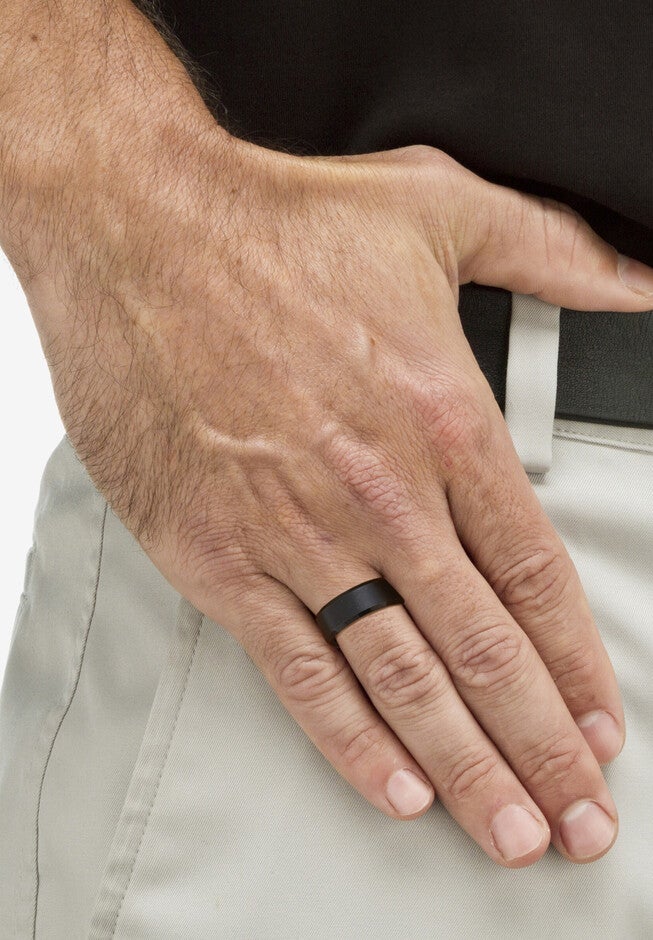 Men's Black Tungsten Matte Finish Ring (8Mm), , alternate image number 2