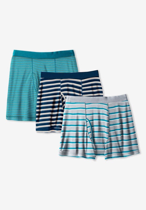 Cotton Cycle Briefs 3-Pack, LIGHT TEAL ASSORTED PACK, hi-res image number null