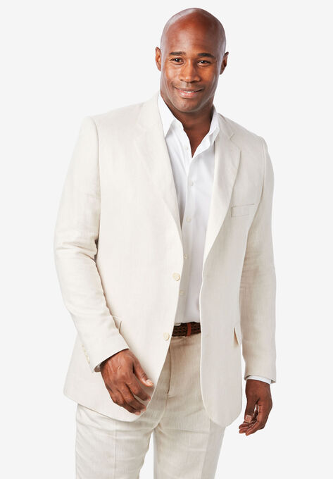 KS Island™ Linen Blend Two-Button Suit Jacket, , alternate image number null