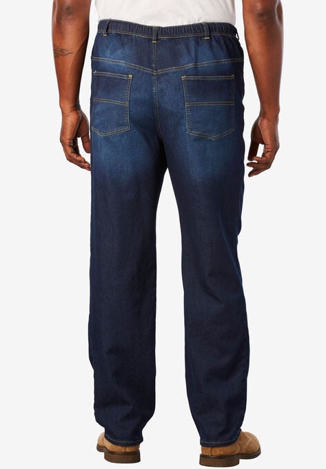 5-Pocket Relaxed Fit Denim Sweatpants, , on-hover image number null