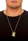 Gold Tone Eagle Charm Pendant with 24" Chain, , alternate image number null