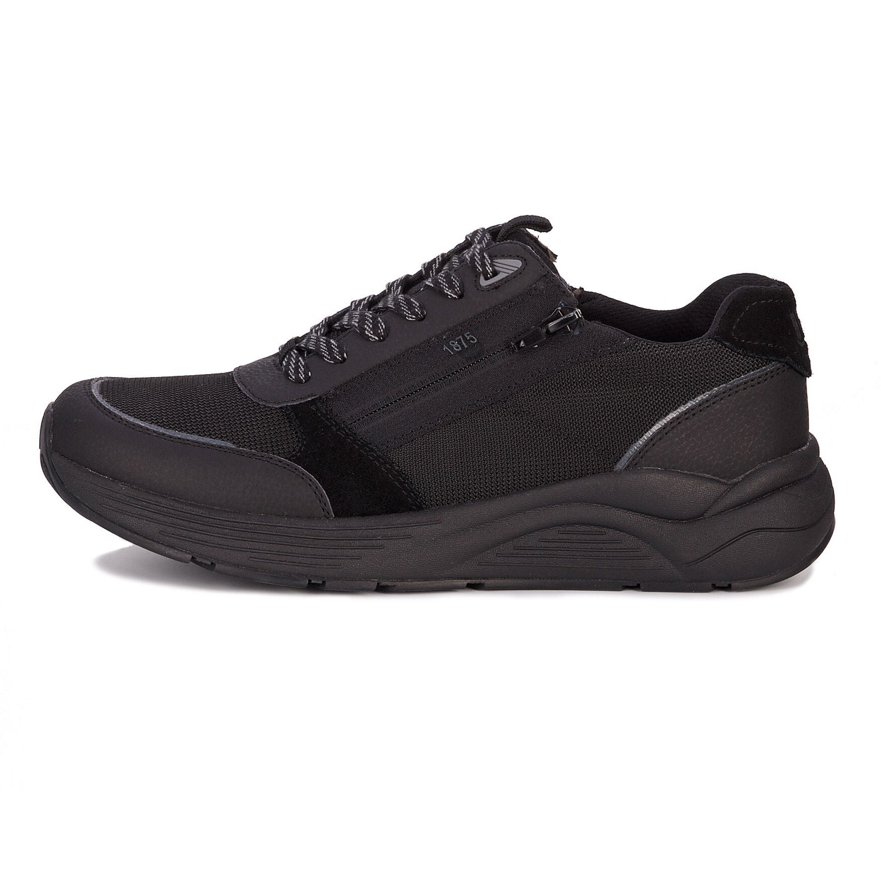 Miller Double Zip Sneaker, BLACK, alternate image number 2