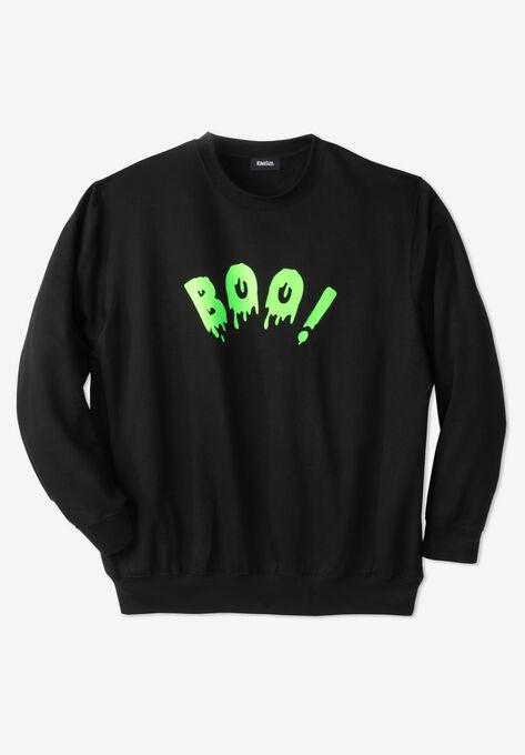 Graphic Fleece Sweatshirt, BOO, hi-res image number null