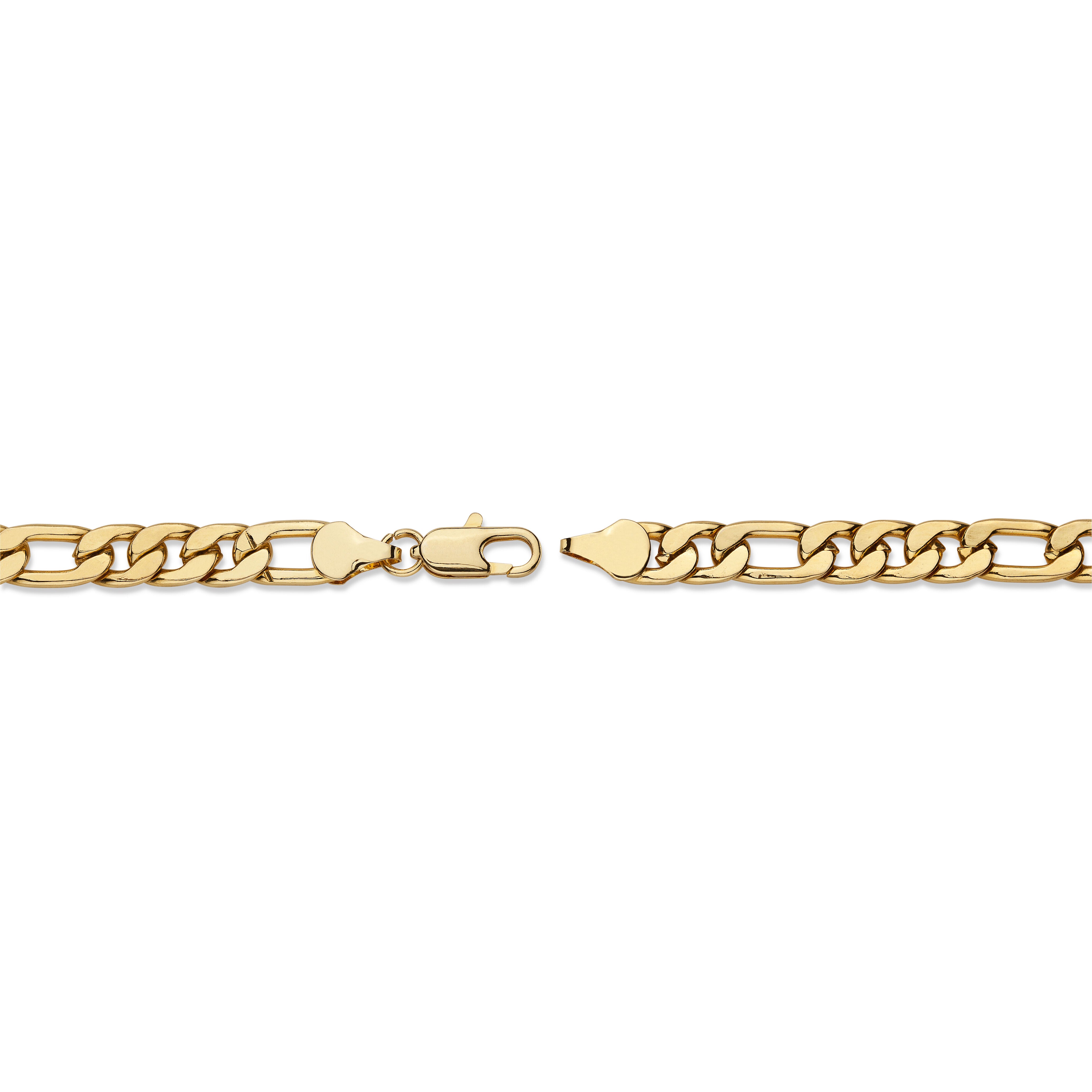 Men's Gold Ion-Plated Figaro-Link 6.5 mm Chain Necklace 22 inches, GOLD, on-hover image number 1
