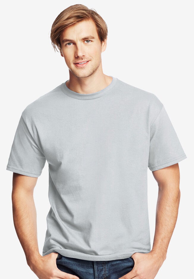 Hanes® Tagless® ComfortSoft® Crewneck T-Shirt, ASH, hi-res image number null