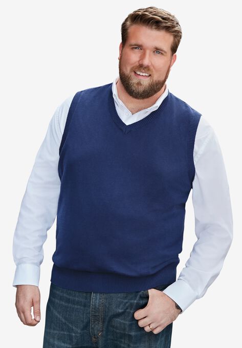 Lightweight V-Neck Sweater Vest, , alternate image number null