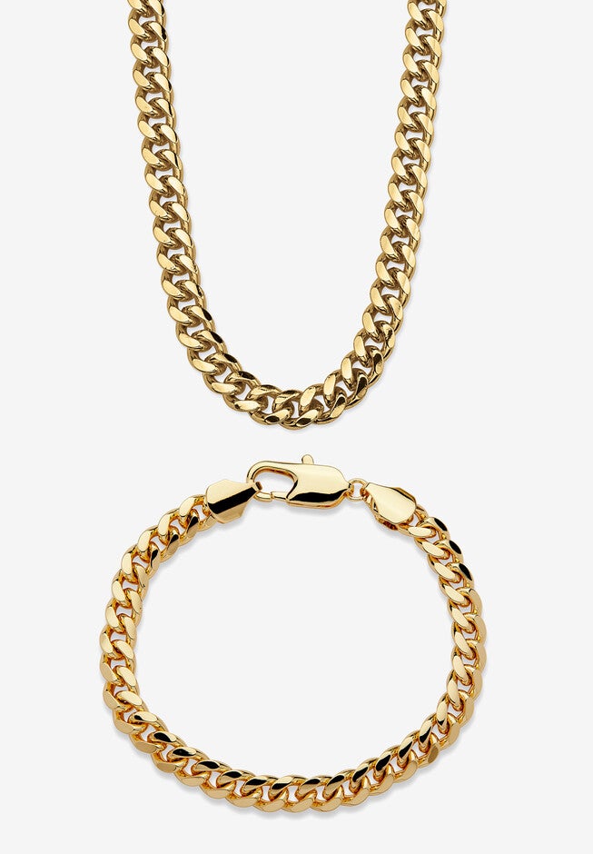 Men'S Goldtone Curb Link Bracelet (10.5Mm), , 30 Inch Chain, GOLD, hi-res image number null