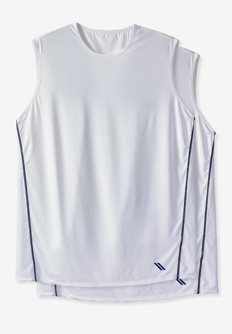 KS Sport™ Performance Tank Undershirt 2-Pack, WHITE, hi-res image number null