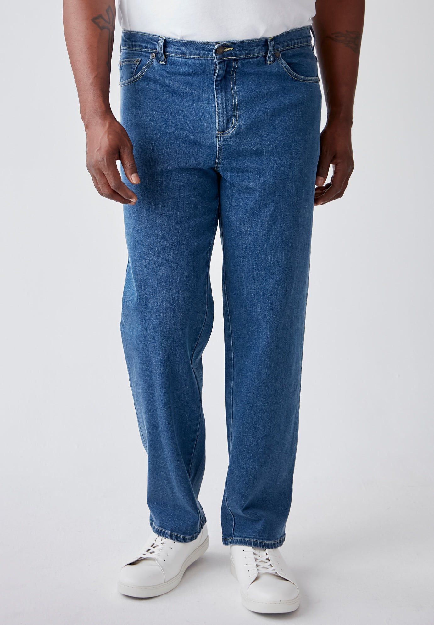 Liberty Blues&trade; Loose Fit 5-Pocket Stretch Jeans, STONEWASH, hi-res image number 0