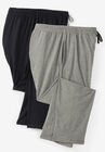 Hanes® 2-Pack Jersey Pajama Lounge Pants, BLACK GREY, hi-res image number 0