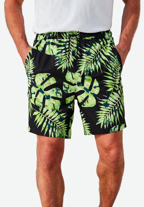 8" Flex Swim Trunk with Breathable Stretch Liner by Meekos, CAMO LEAF, hi-res image number null