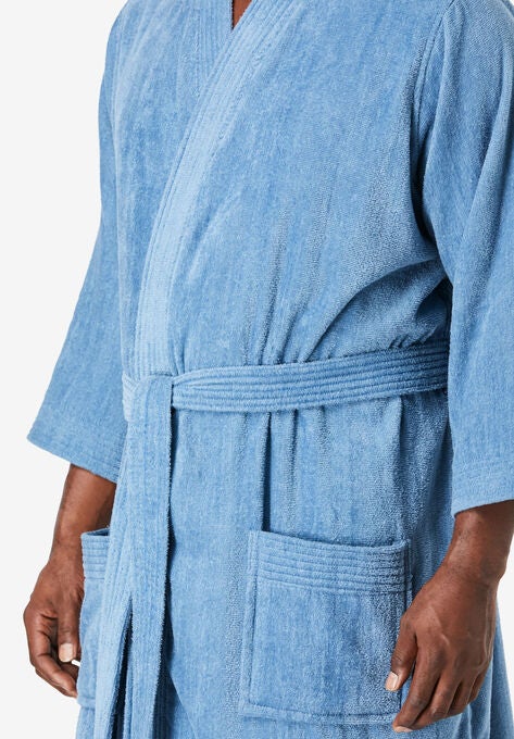 Terry Velour Kimono Robe, , alternate image number null