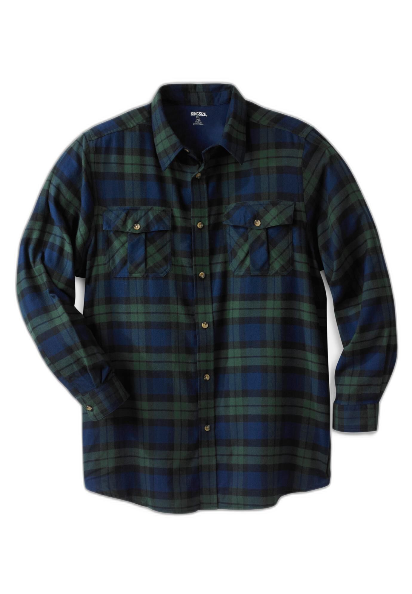 Signature Plaid Flannel Shirt, TARTAN PLAID, alternate image number 5