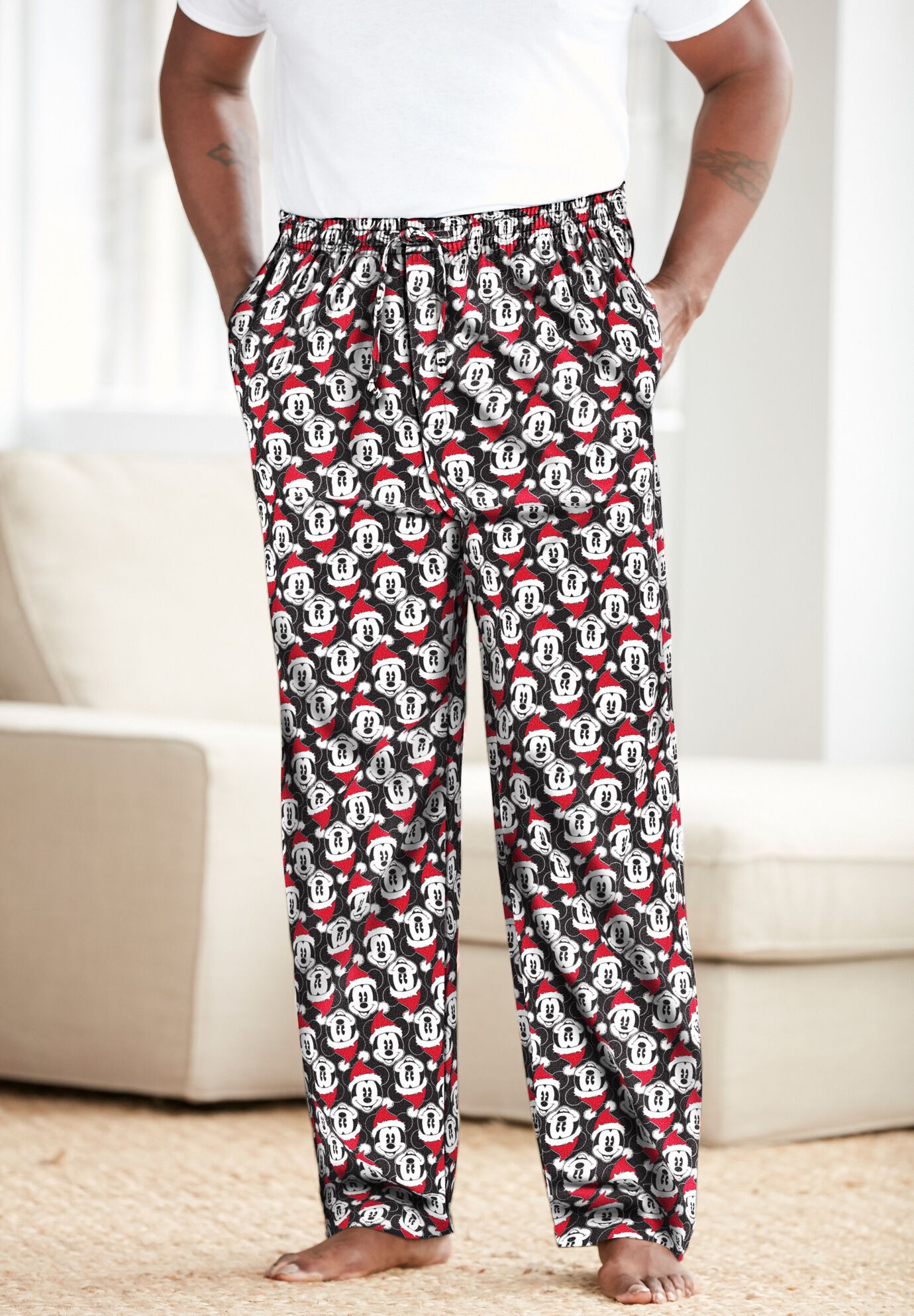 Microfleece holiday pajama pants, , alternate image number 2