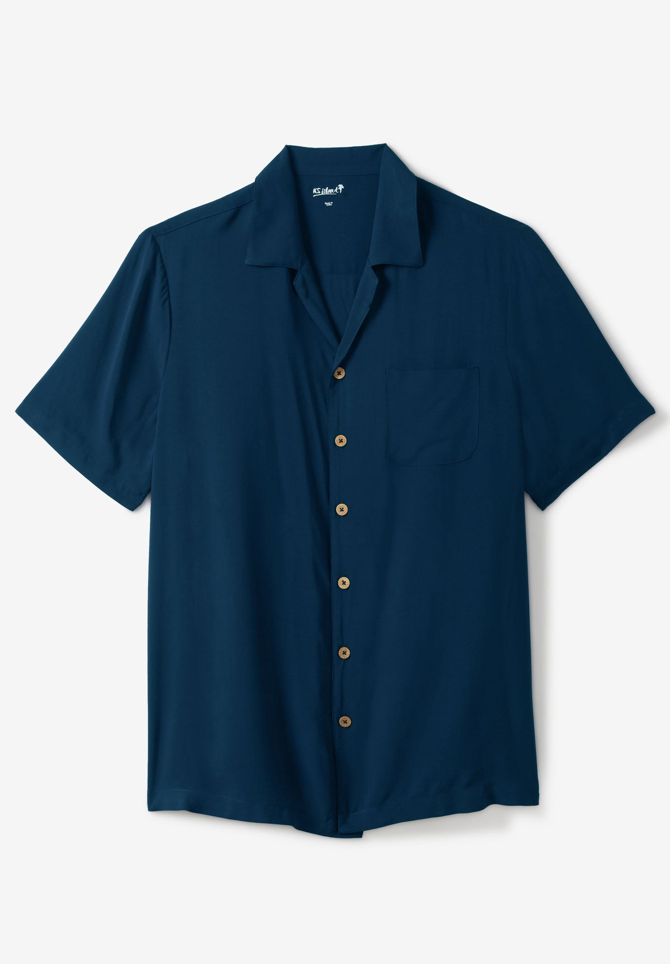 KS Island Solid Camp Shirt, NAVY, on-hover image number 1