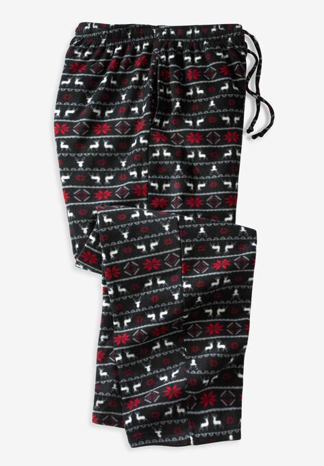 Microfleece Pajama Pants, SNOWFLAKE, hi-res image number null