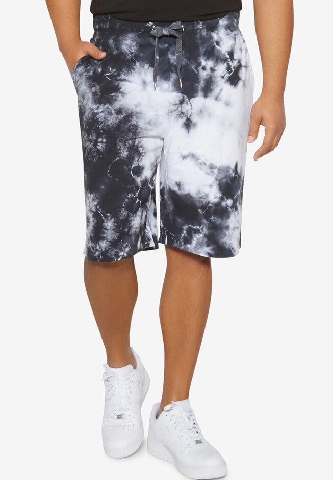 MVP Collections® Tie-Dye Shorts, ONYX WHITE, hi-res image number 0