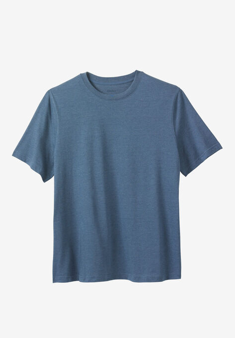 Shrink-Less™ Lightweight Crewneck T-Shirt, HEATHER SLATE BLUE, hi-res image number null