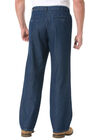 Relaxed Fit Comfort Waist Pleat-Front Expandable Jeans, , on-hover image number 1