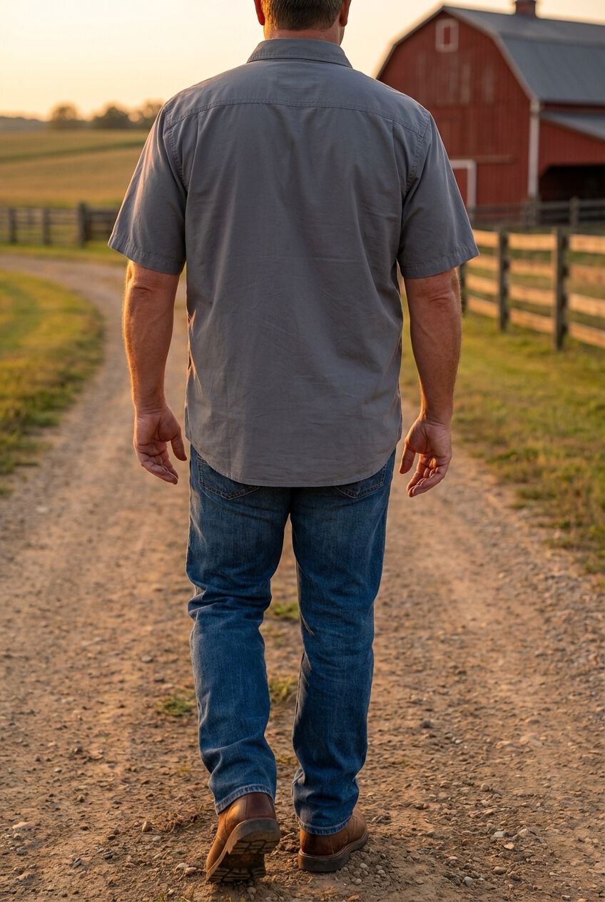 Short Sleeve Denim and Twill Shirt, STEEL, alternate image number 3