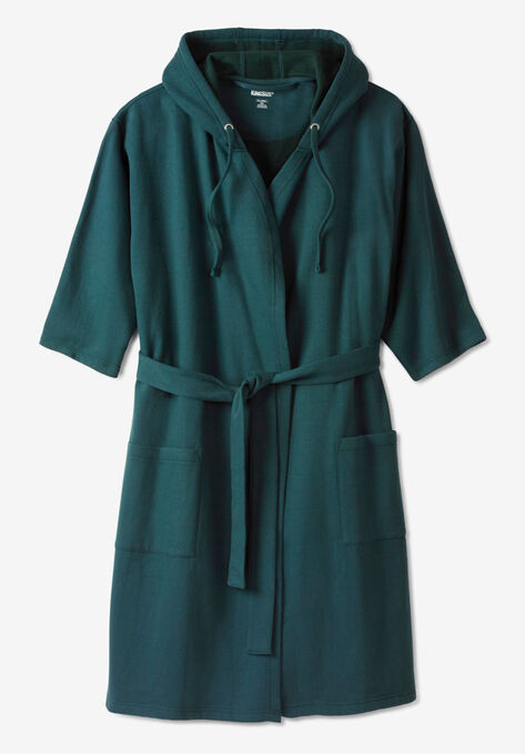 Fleece Robe, MIDNIGHT TEAL, hi-res image number null