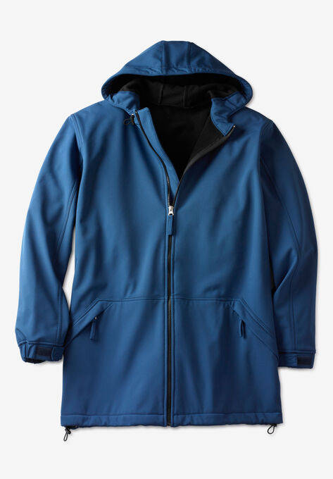 Fleece-Lined Rain Coat, BLUE INDIGO, hi-res image number null