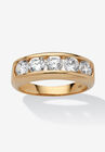 Men's 2.50 TCW CZ Wedding Band in Gold-Plated Sterling Silver, GOLD, hi-res image number null