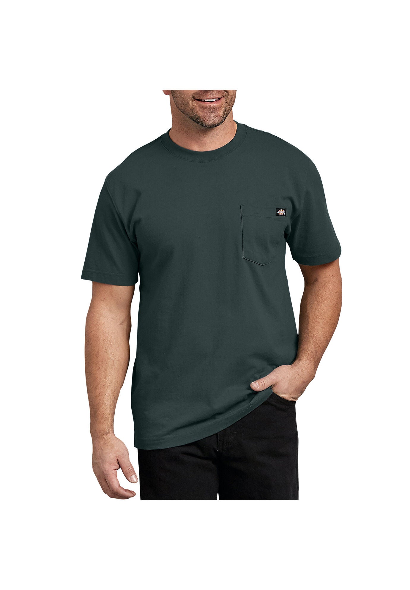 Dickies Short Sleeve Heavyweight T-Shirt, HUNTER GREEN, hi-res image number 0