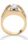 Yellow Gold-Plated Channel Cubic Zirconia Set Ring, , alternate image number null