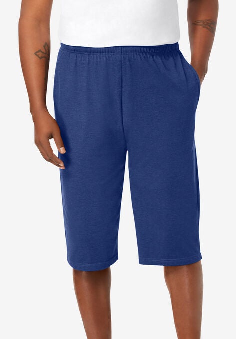 Lightweight Extra Long Jersey Shorts, SEA BLUE, hi-res image number null