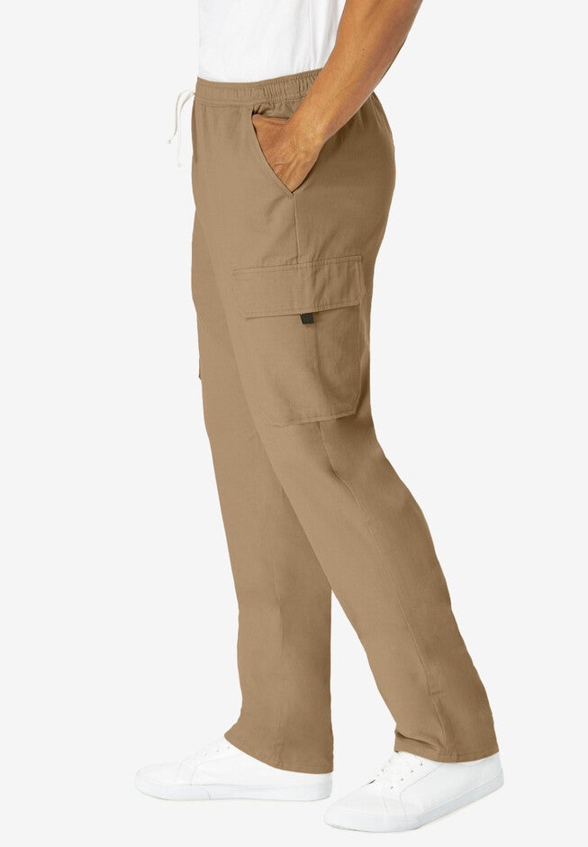 Full Elastic Waist Cargo Pants, , alternate image number null