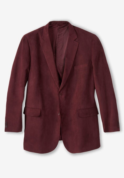 KS Signature Microsuede Sport Coat, BURGUNDY, hi-res image number null