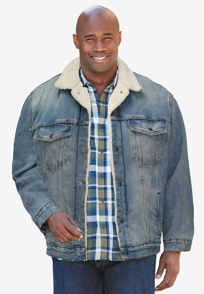 Sherpa Trucker Jacket, STONEWASH, hi-res image number null
