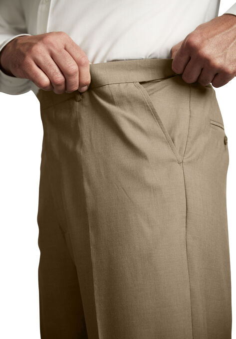 KS Signature No Hassle® Classic Fit Expandable Waist Plain Front Dress Pants, , alternate image number null
