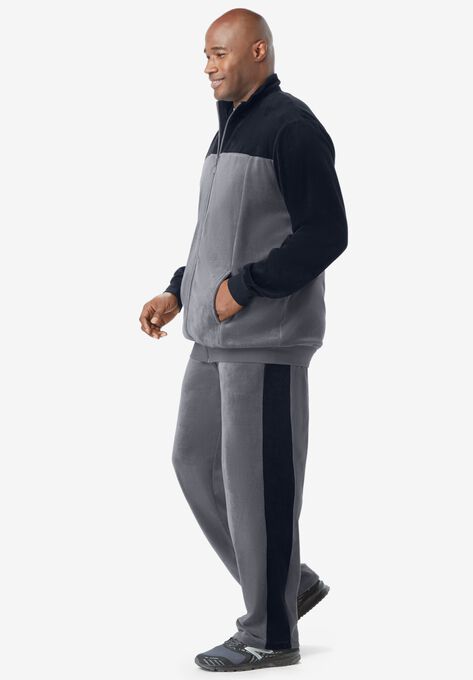 Colorblock Velour Tracksuit, , alternate image number null